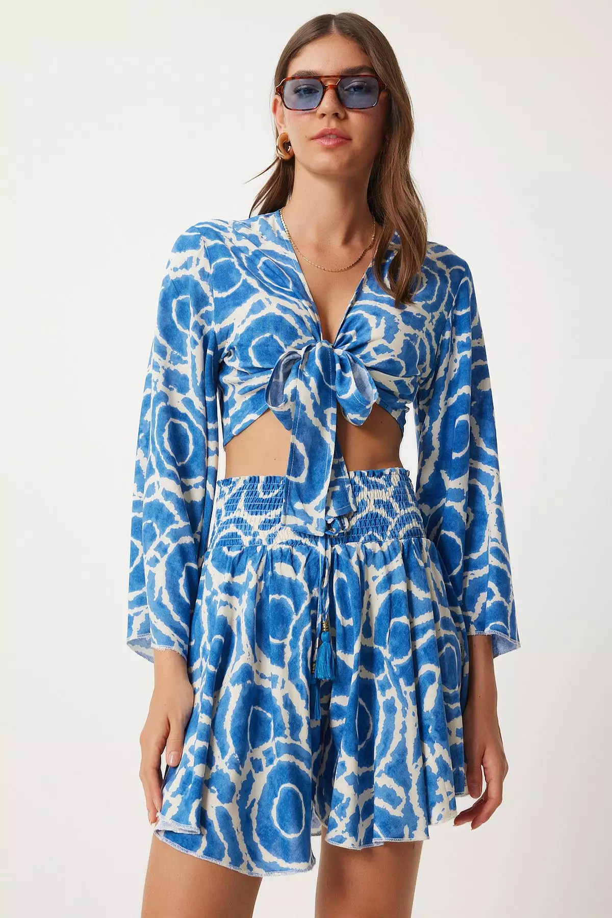 Blue Patterned Regular Set