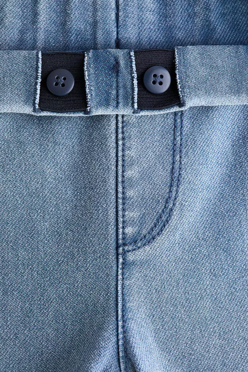 Wide denim-look trousers