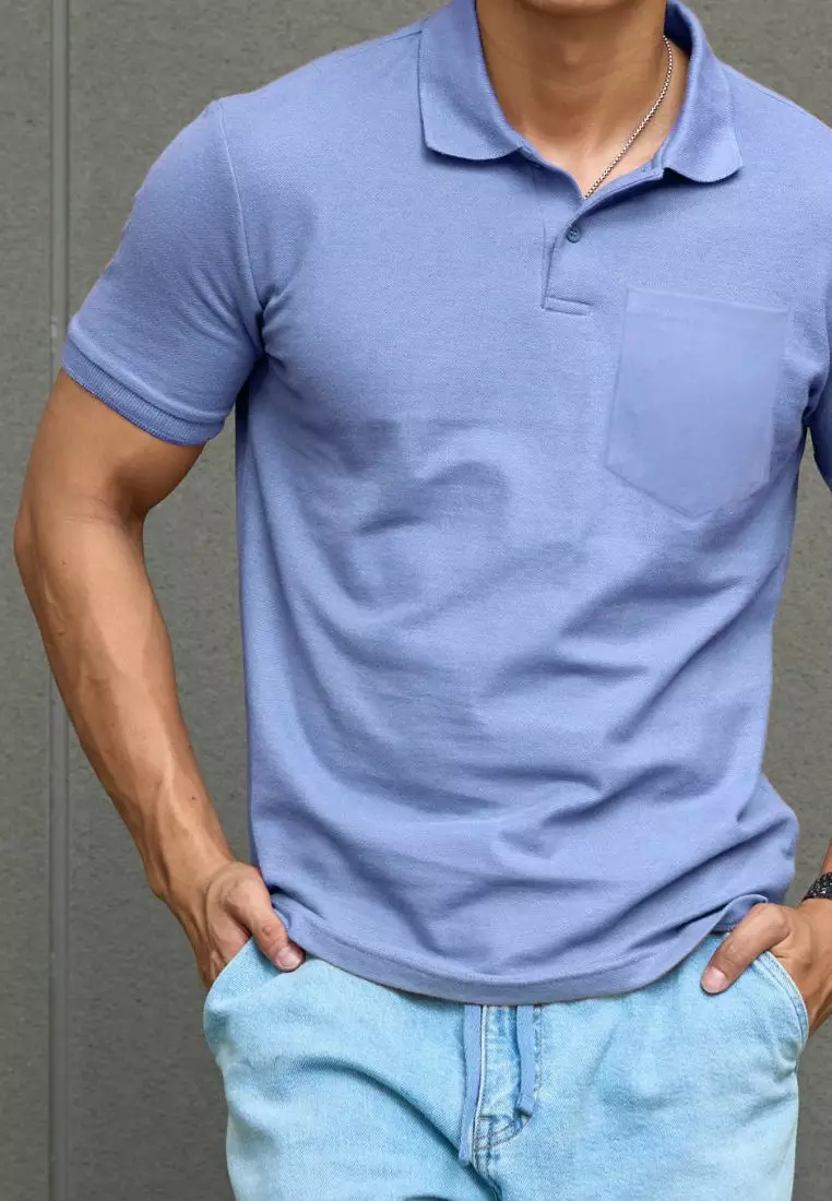 Kale MAX POCKET BLUE / Kaos Polo Pria / Kaos Pria / Kaos kerah / Polo Shirt Slim Fit