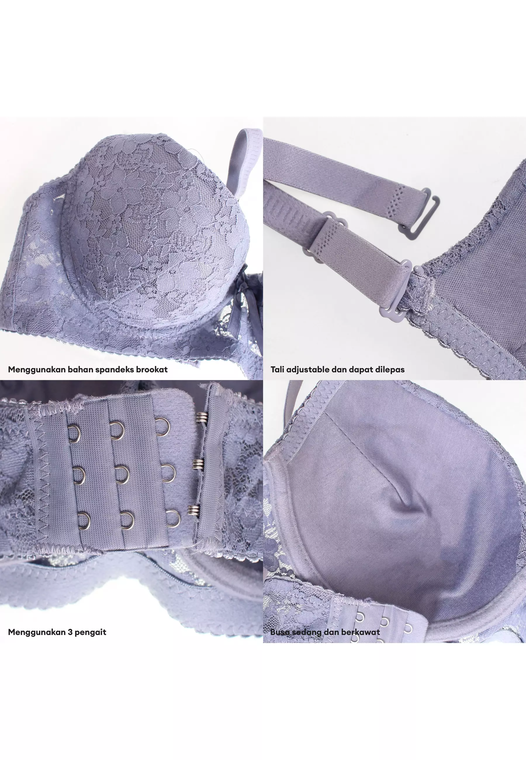You’ve ( YouHave ) BH Kawat Brokat Bra Kawat Wanita Pakaian Dalam Wanita Bra 100159