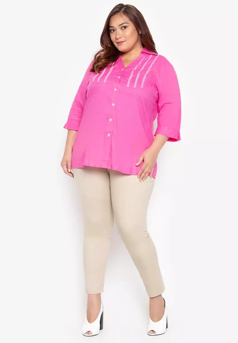 Plus Size Full Skinny Stretch Pants Cotton Stretch