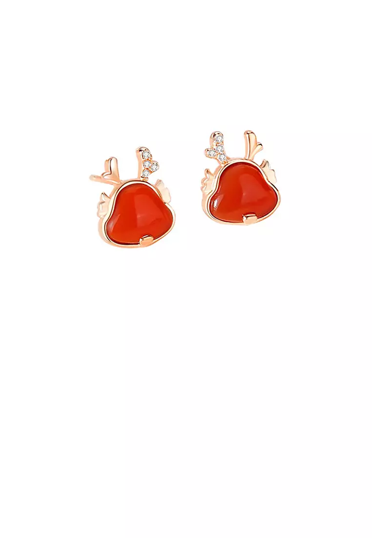 Buy Glamorousky 925 Sterling Silver Plated Rose Gold Simple and