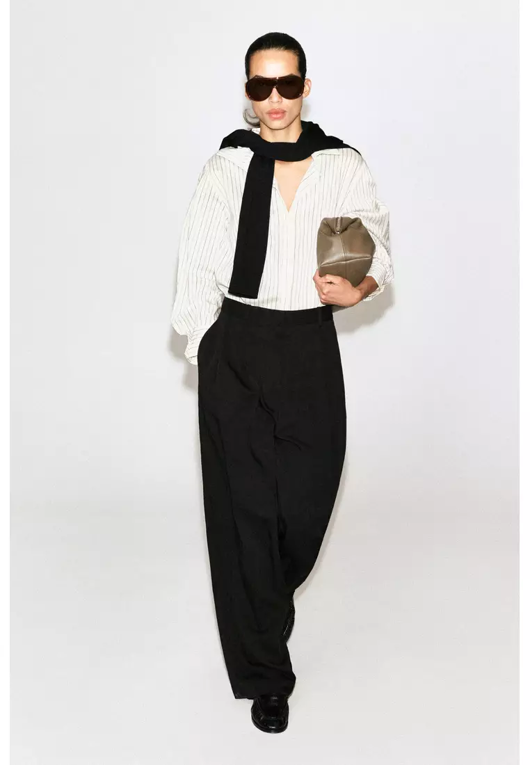 RELAXED FLUID WIDE-LEG TROUSERS
