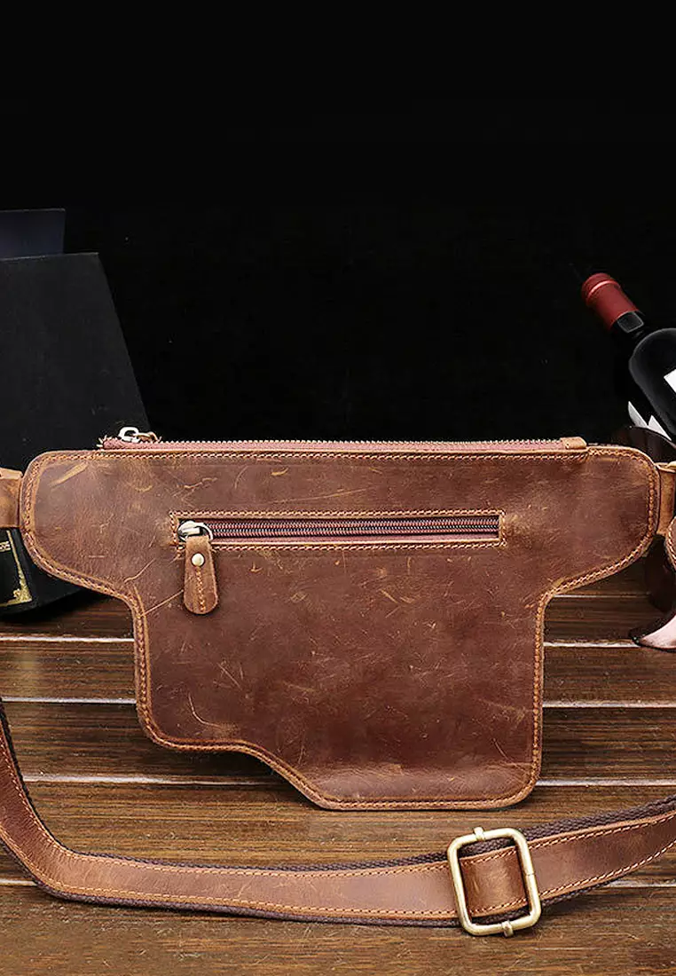 Full grain leather crossbody bag clearance