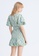 Urban Revivo green Floral Print Shirred Belted Dress 347B0AA3A89076GS_2