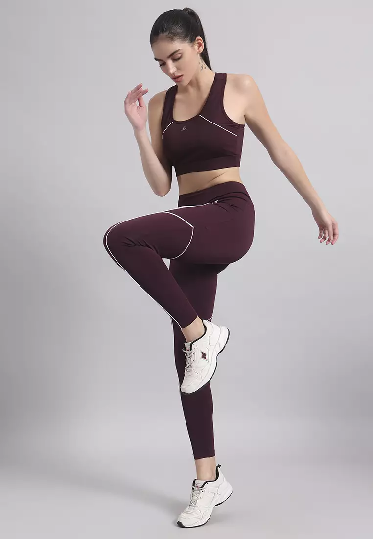 女士 Wine Active Premium 训练/健身紧身裤