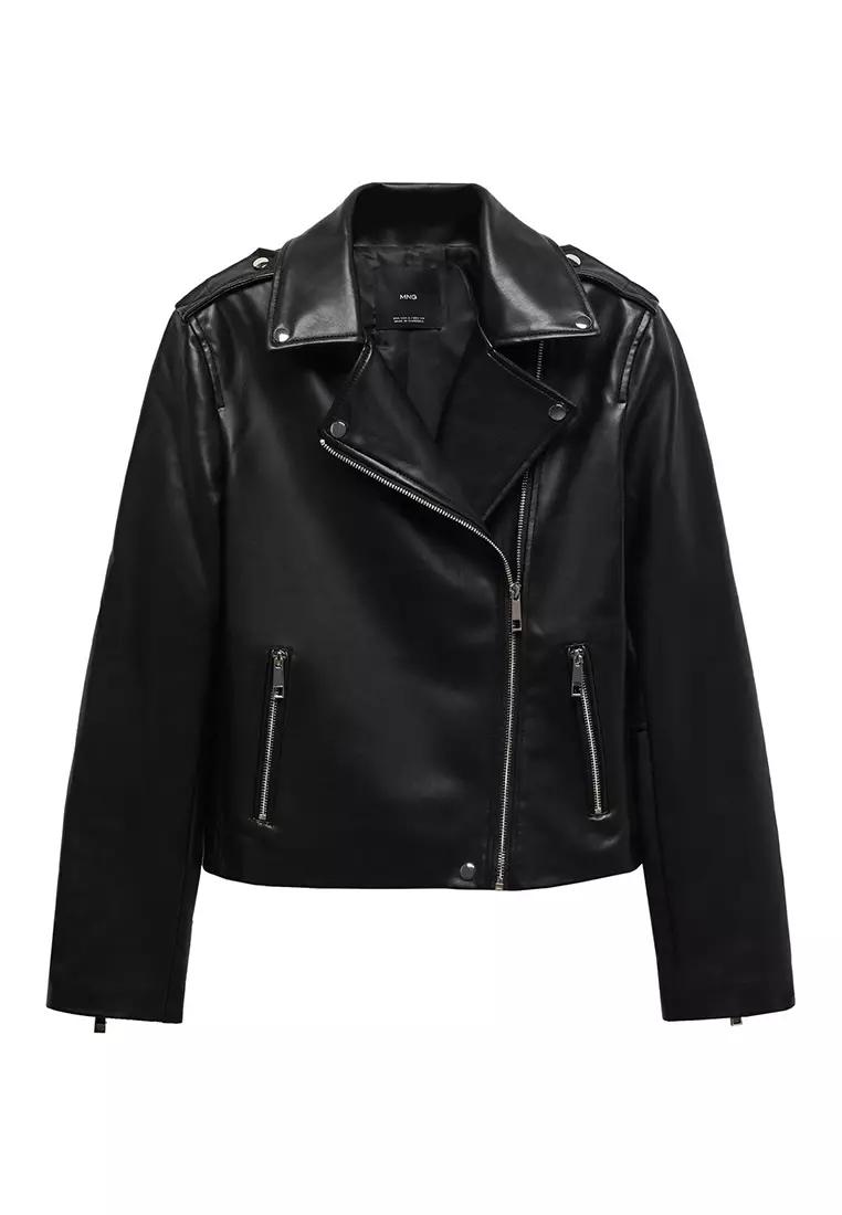 Mango applique hotsell biker jacket