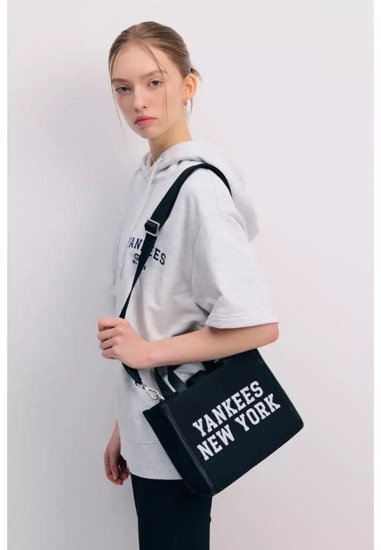 VARSITY JACQUARD CANVAS SMALL TOTE BAG NEW YORK YANKEES