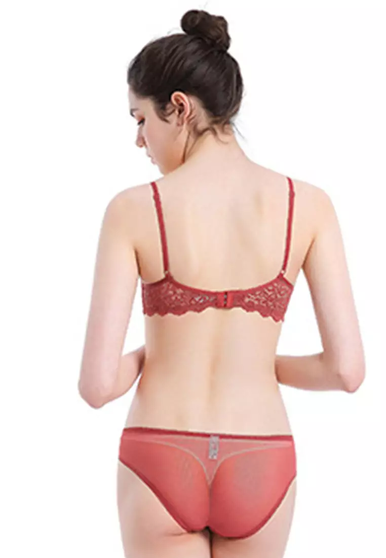 Buy LYCKA LMM9018-LYCKA Lady Sexy Bra and Panty Lingerie Set-Red 2024  Online