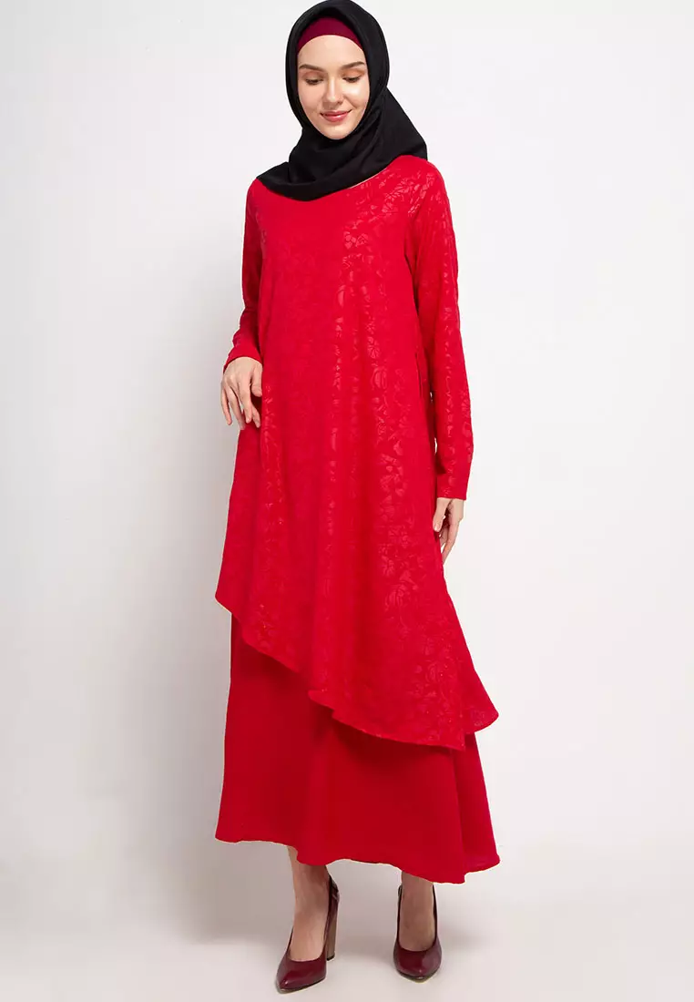 Solana Maxi Dress In Red Print
