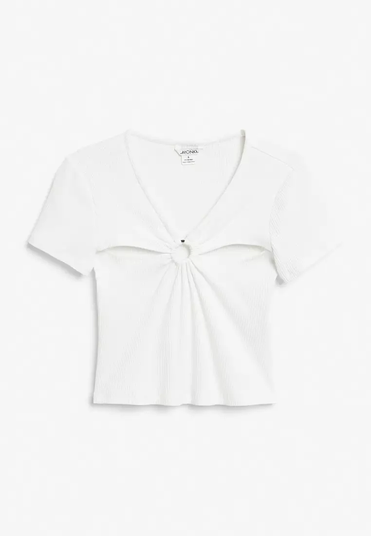 Cut-Out Crop Top With Ring Detail