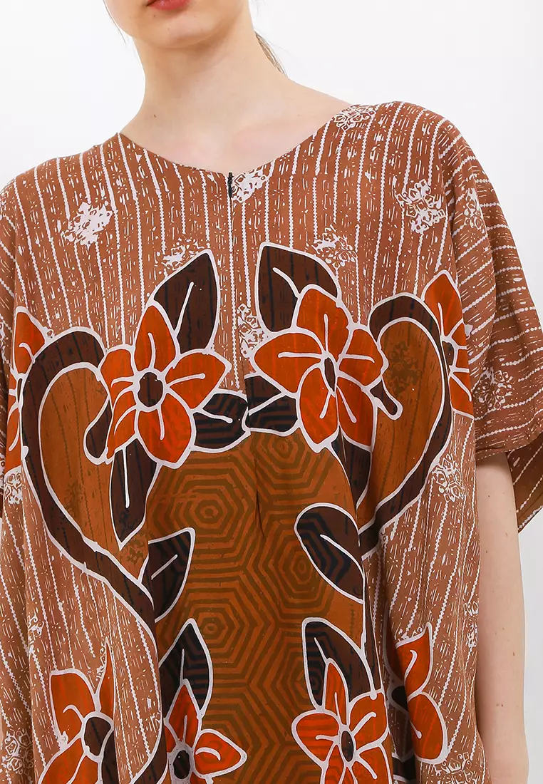 Dress daster sleep wear batik tulis davina coklat