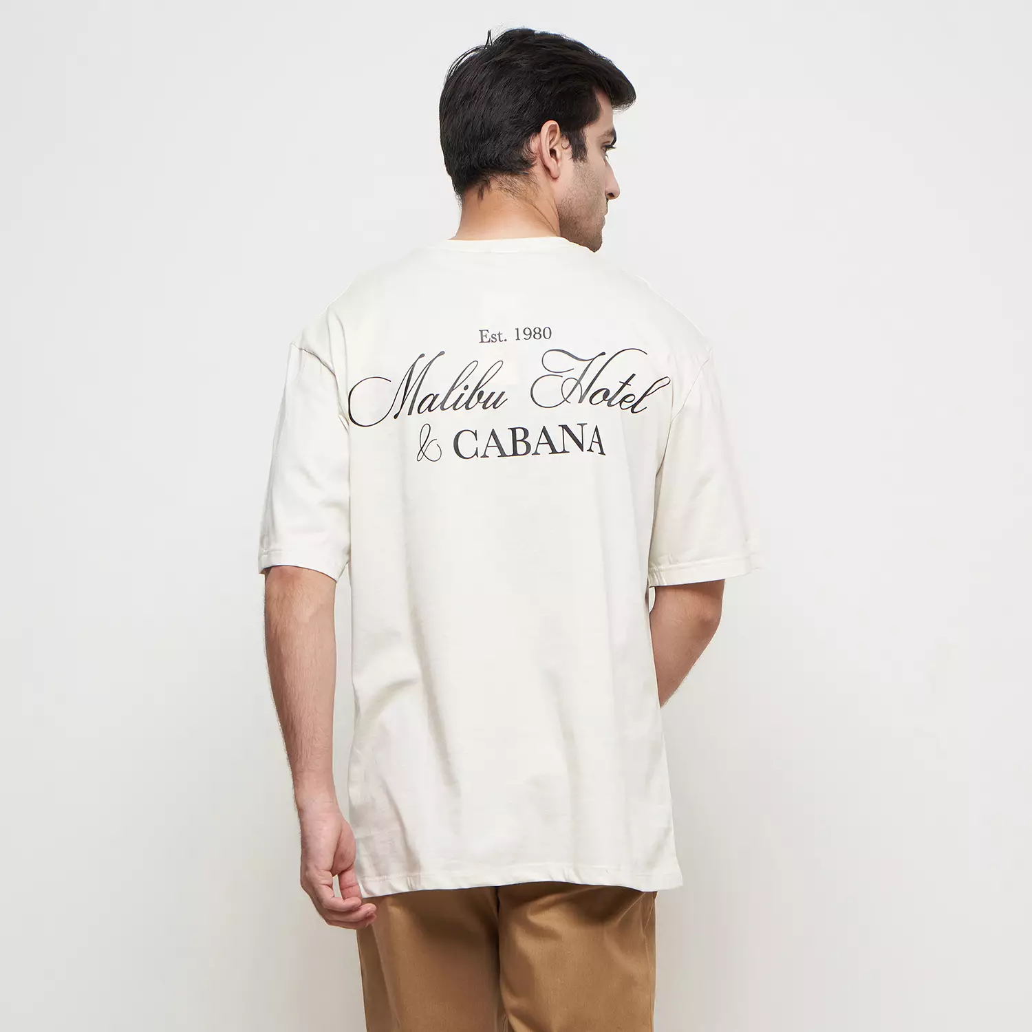 Larusso Resort Collection - Cabana Graphic Oversize Tee - Vaporous Grey