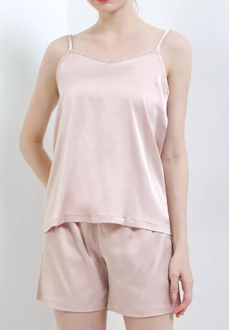 Kimono Satin Silk Set Seksi Sexy Hot Pants Tanktop Sleepwear
