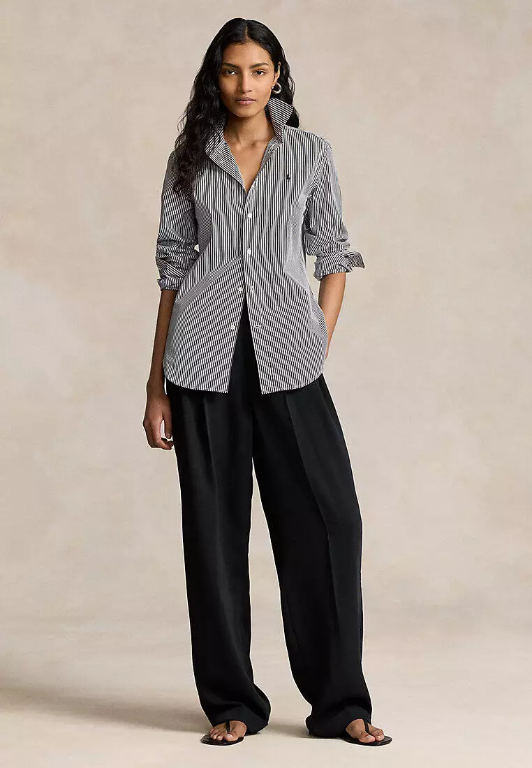 Slim Fit Striped Cotton Shirt