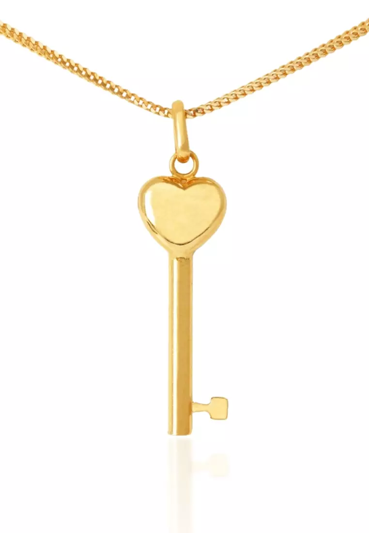 916 gold deals key pendant