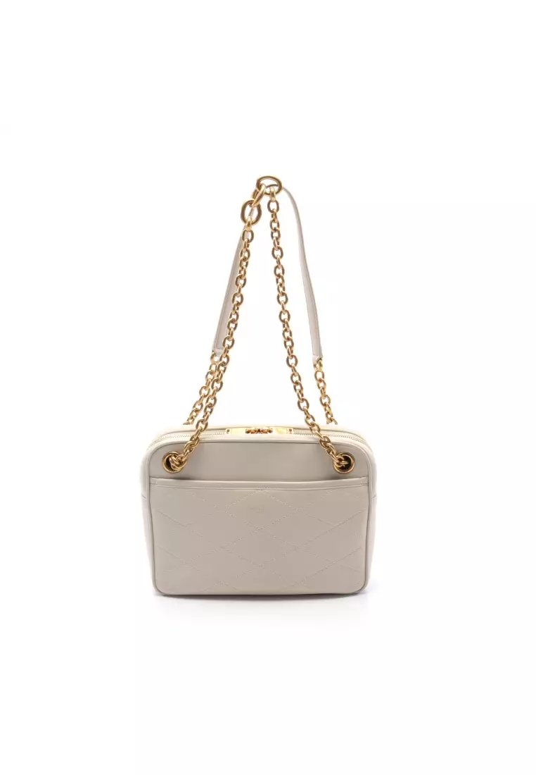 White chain cheap shoulder bag