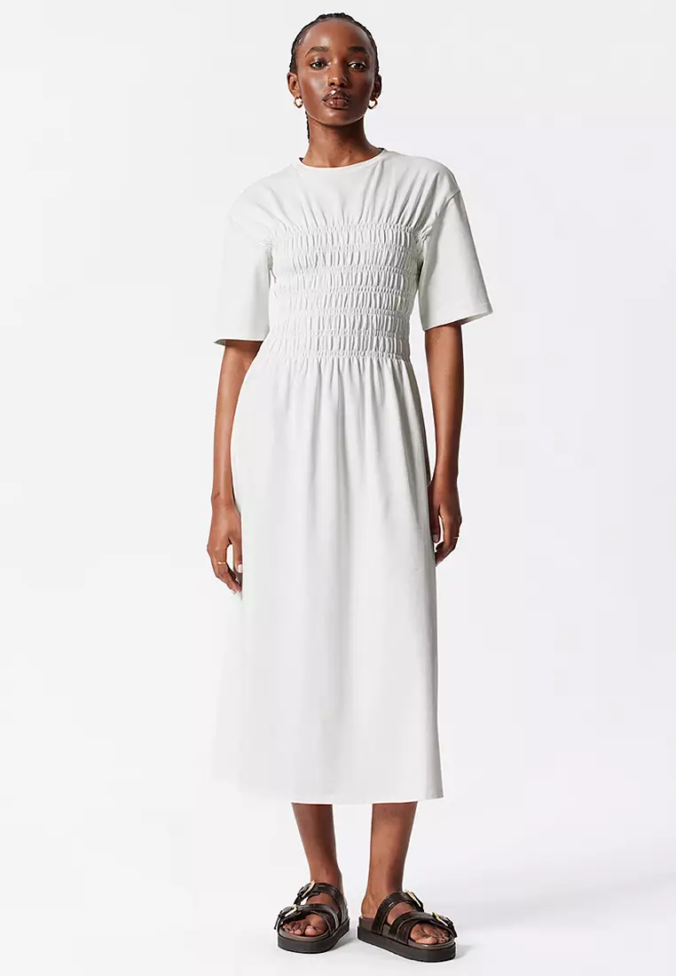 Smocked Midi Dress