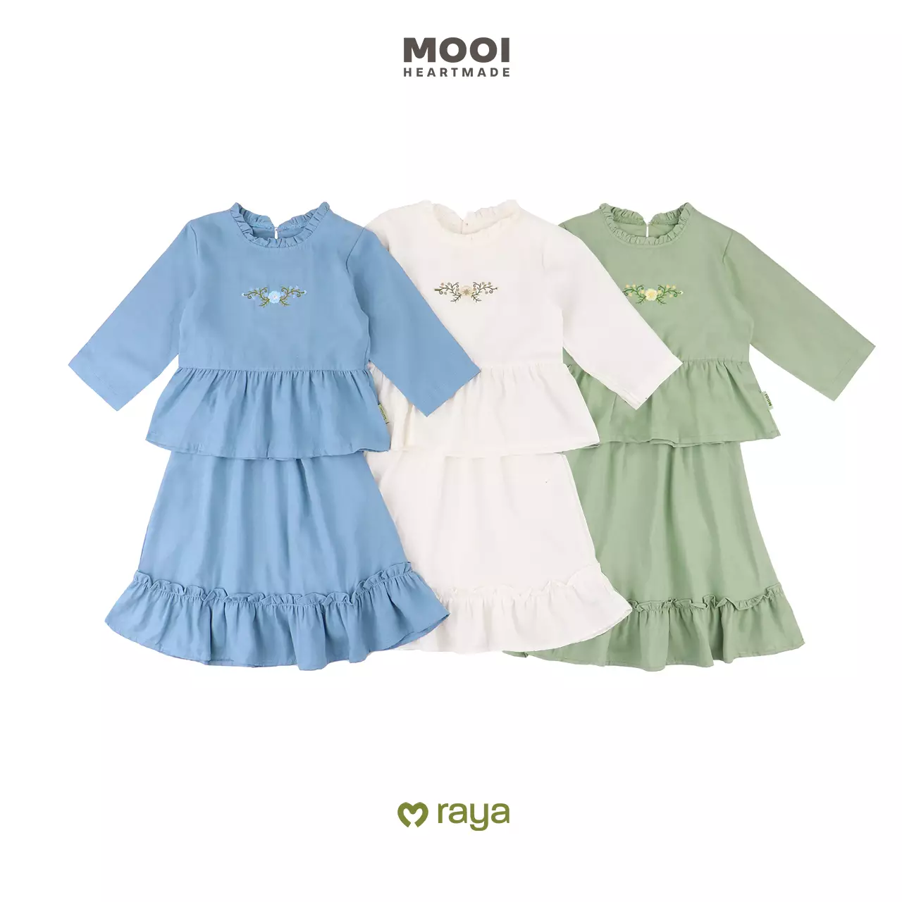 Mooi Setelan Anak Perempuan Raya Collection Ghina Tunik Set - Camel Brown