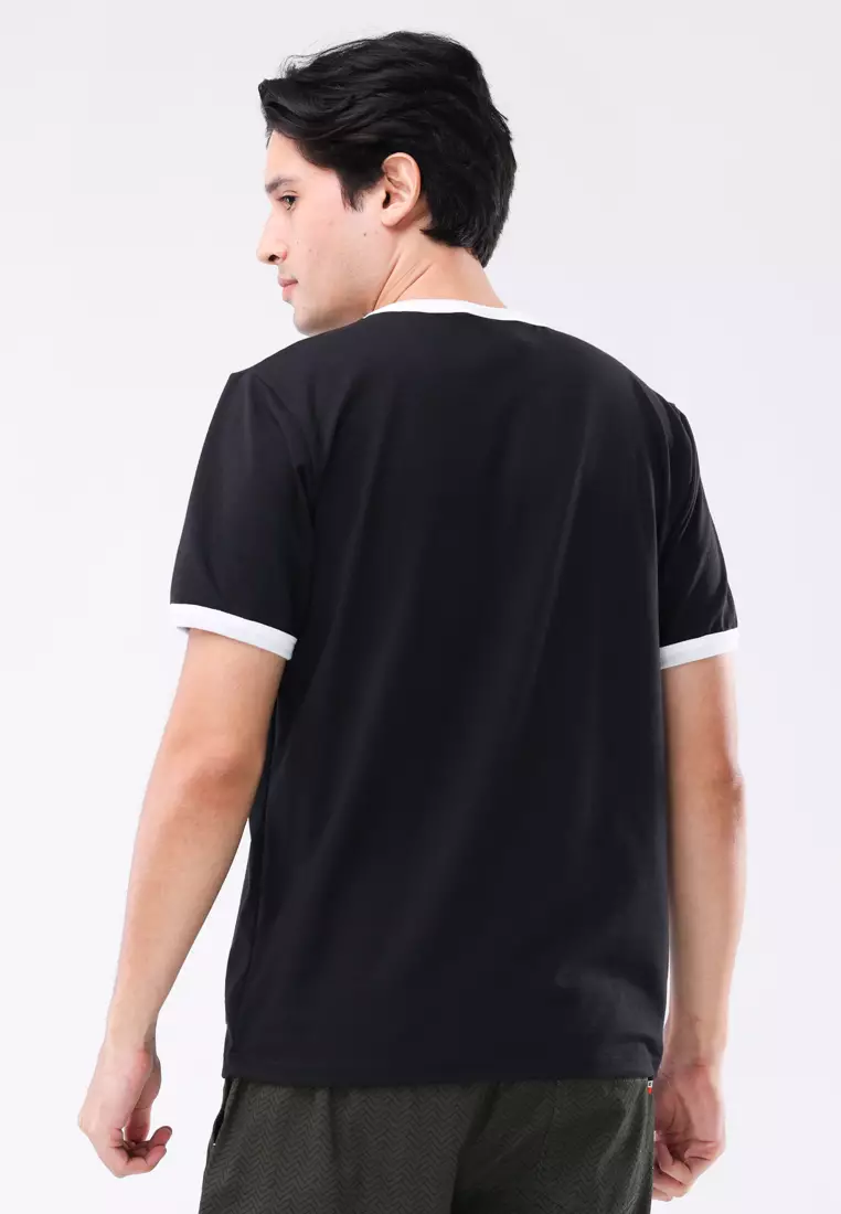 Round Neck Streaky Short Sleeves