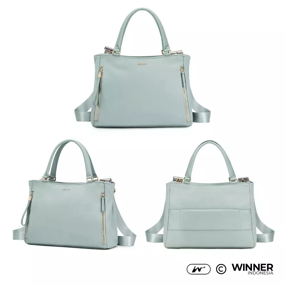 Tas Laptop 15,6 inch Bahu Selempang Nilon Oxford Anti-Air Wanita Bag (T14-019) - Warna Light-Green 15,6 inch