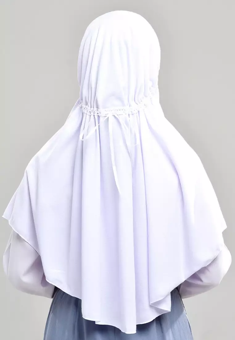 Kerudung Sekolah Instan Hemy Putih XL