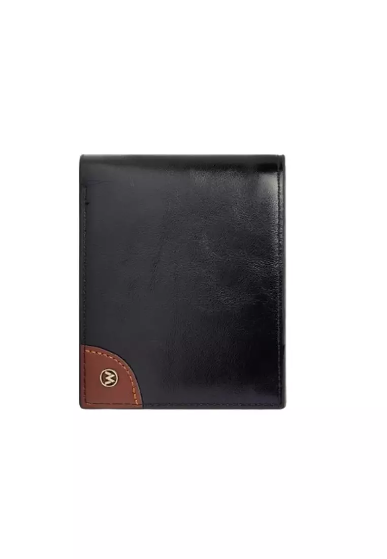 Dompet Lipat Pria Pendek 5302-6 RFID Blocking Bahan Kulit PU Leather Premium BAEOS ORIGINAL - Black