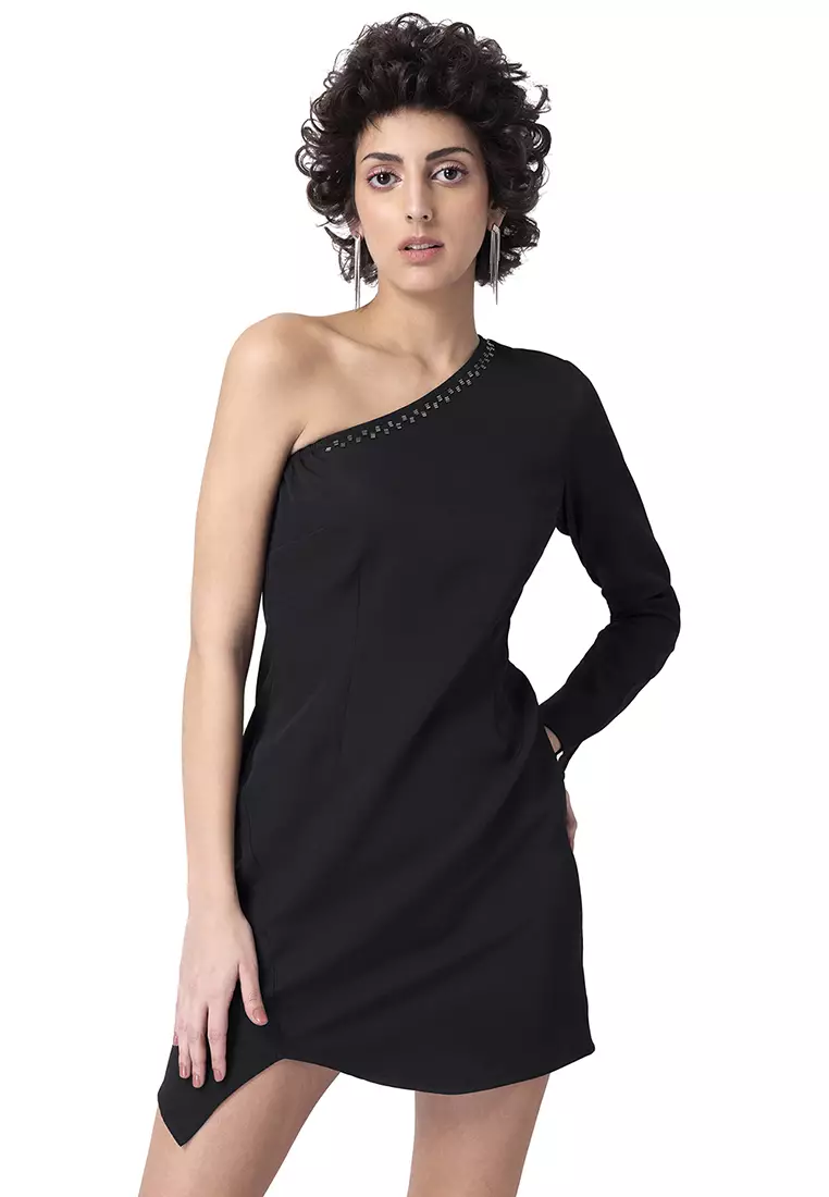 princess polly baby blue dress Black one-shoulder dress | Rohe | Maxi main image 1