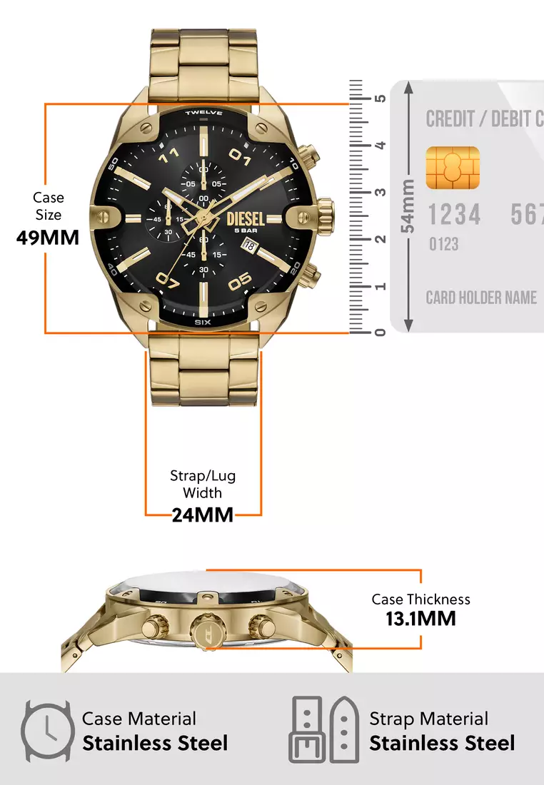 Buy Diesel Diesel Men's Spiked Chronograph Watch ( DZ4678