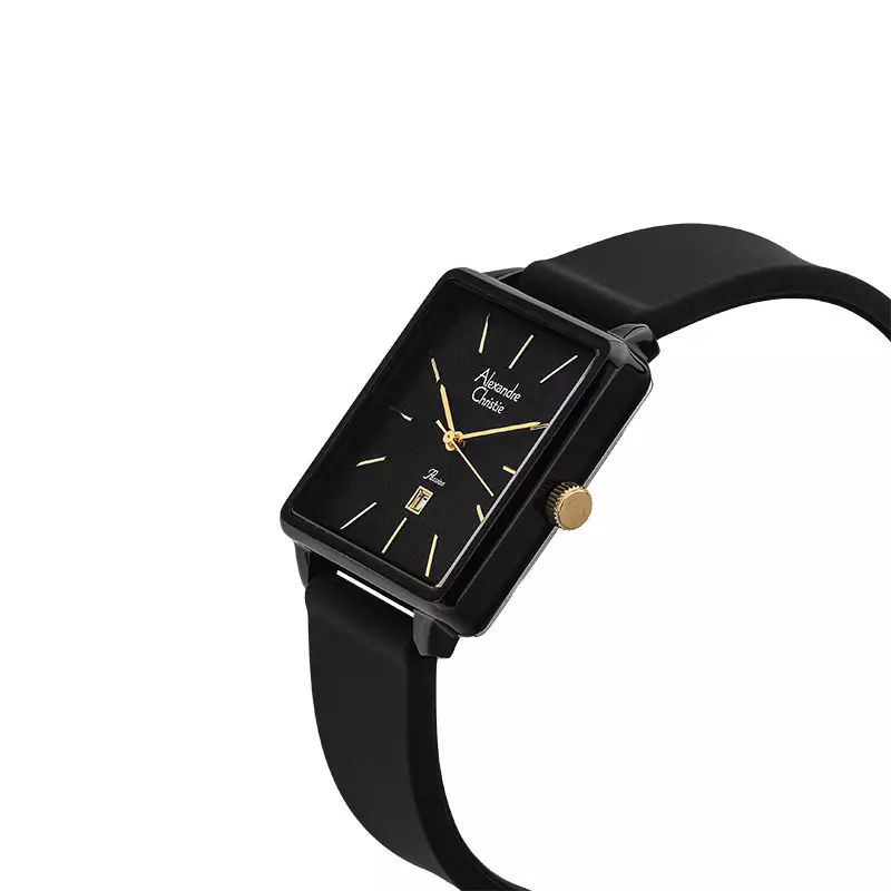 Jam Tangan Wanita Alexandre Christie Passion AC 2810 LD RIPBABA Ladies Black Dial Black Rubber Strap