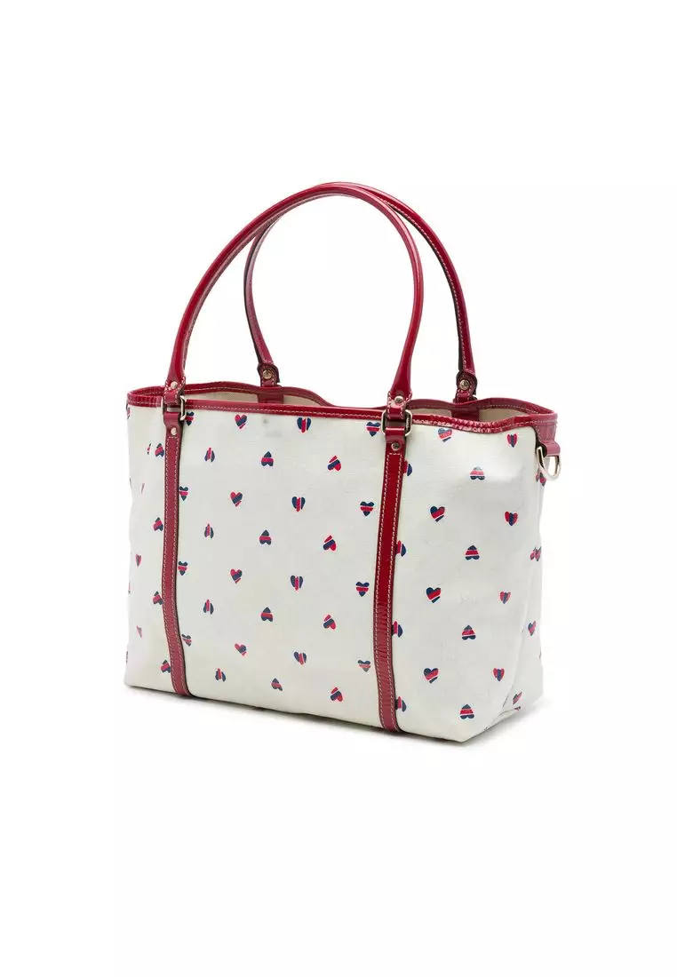 Pre-Loved Gucci Medium Gg Supreme Hearts Joy Tote