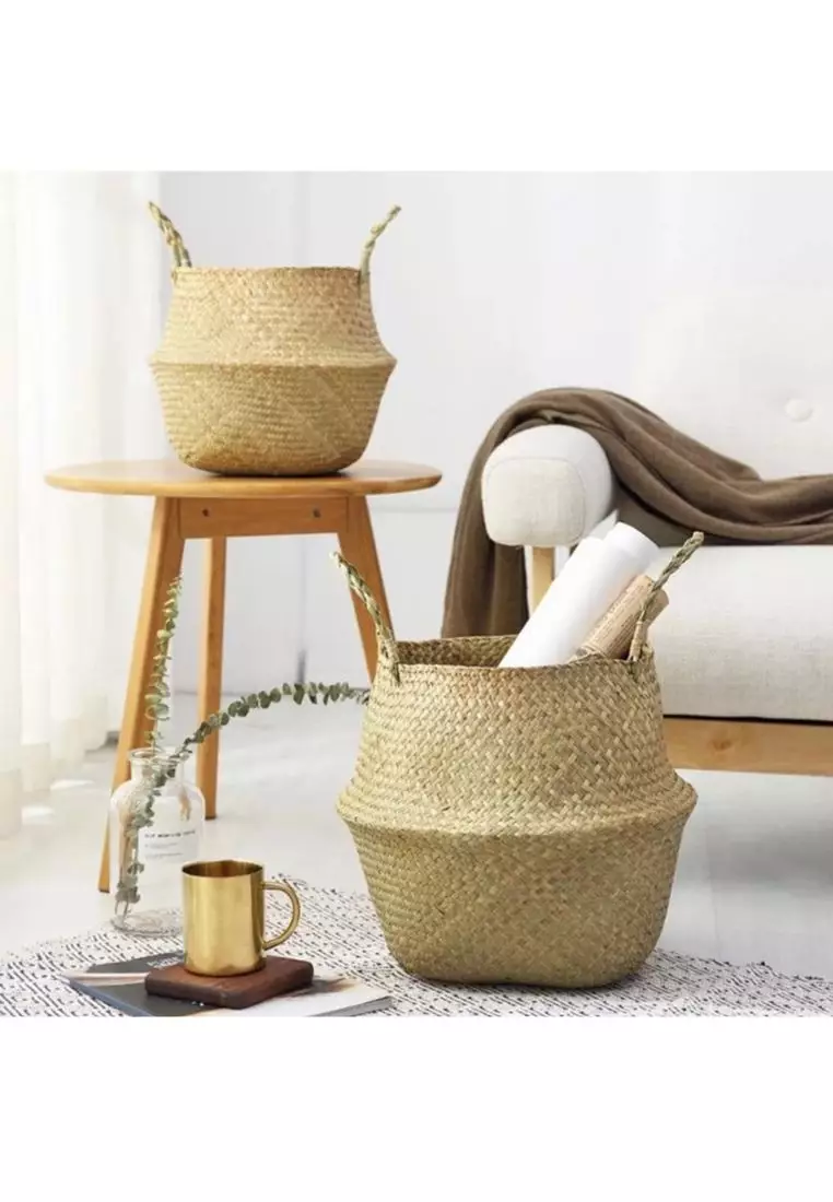 Buy HomesCulture Seagrass Wicker Basket (NaturalS) 2024 Online ZALORA