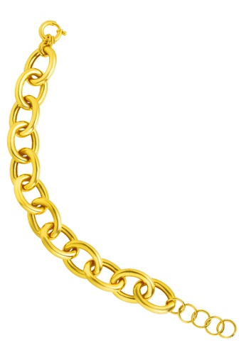 TOMEI TOMEI Glossy Loop Chain Bracelet, Yellow Gold 916 B8EC6ACD0BBAB4GS_1