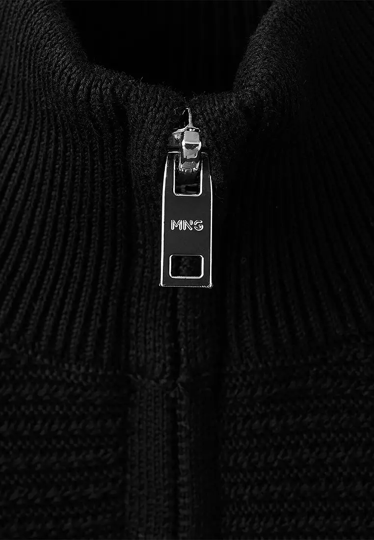 Cotton Sweater With Neck Zip