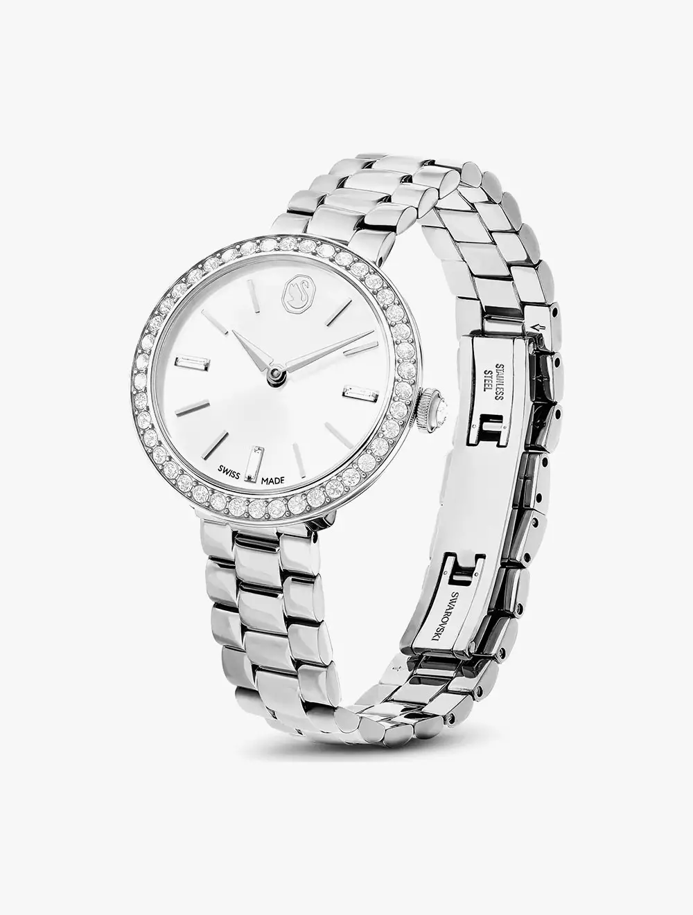 Certa Watch, Swiss Made, Metal Bracelet, Silver Tone, Stainless Steel - Silver