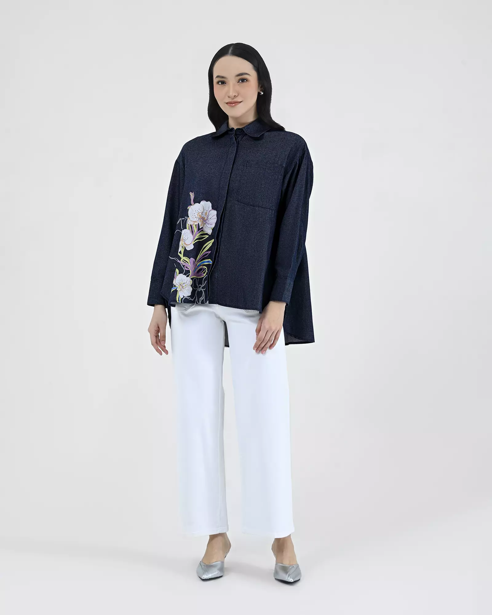 Geulis.id LULU SHIRT - Orchiddarkdenim