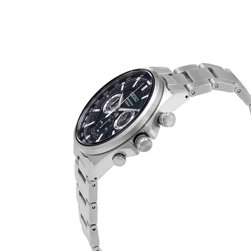 Jam Tangan Pria Seiko Chronograph SSB405P1 Essentials Green Dial Stainless Steel Strap