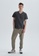 DAGİ grey Anthracite T-Shirt, Printed, V-Neck, Regular Fit, Short Sleeve Loungewear for Men F04D2AAB751E28GS_3