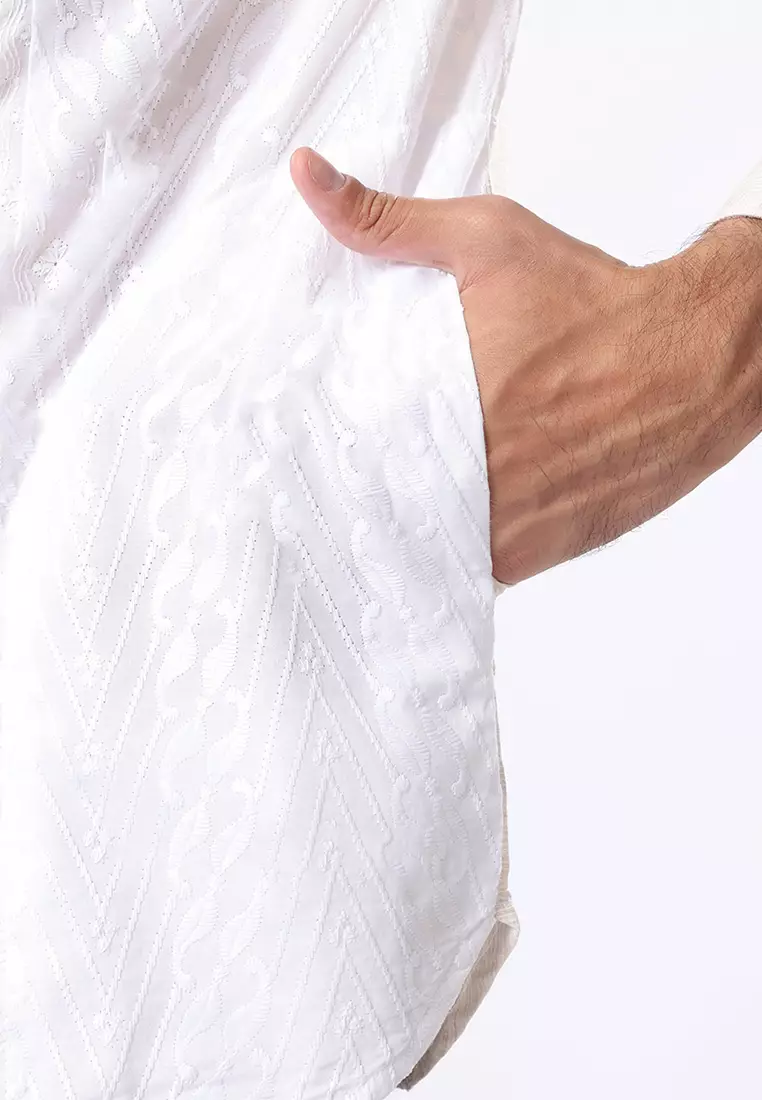 Kemeja Koko Pria Lengan Panjang Baju Muslim Pria HOPKINS KHAKY