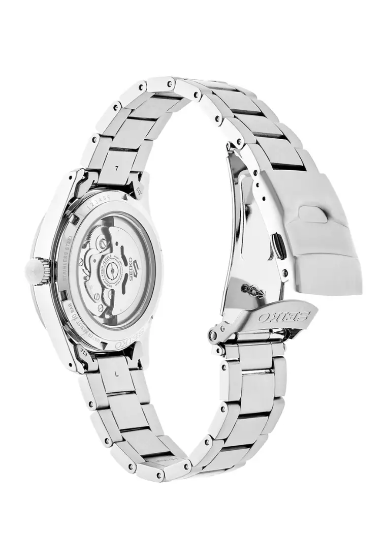 Seiko 5 Sports Field Series Mid-Size Outdoorsy Style Blue Dial Stainless Steel Band Automatic Watch SRPG29K1