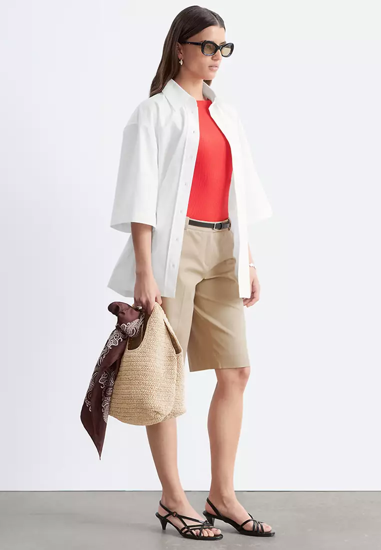 Tailored Knee-Length Shorts
