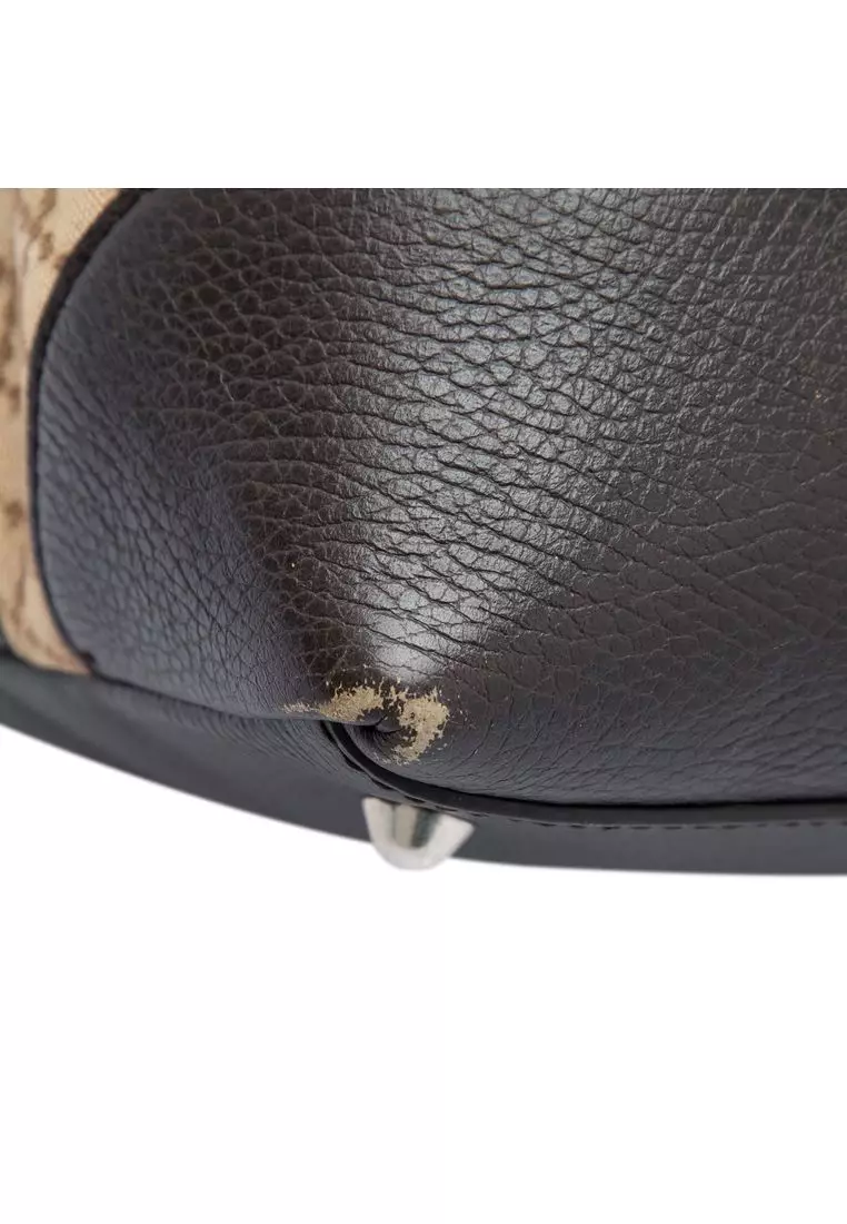 Pre-Loved Gucci Diamante Canvas Travel Bag