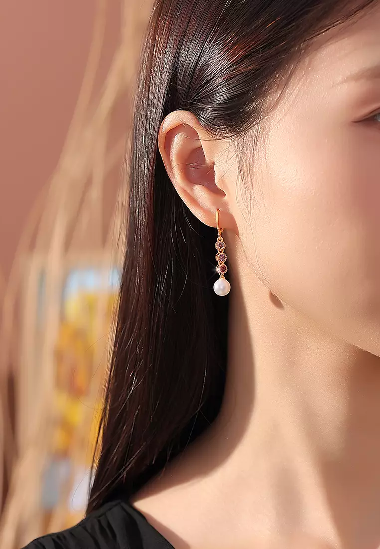Anting Wanita Original Korea Zircon Pear Earrings Cewek Anting Cewek Anti Karat
