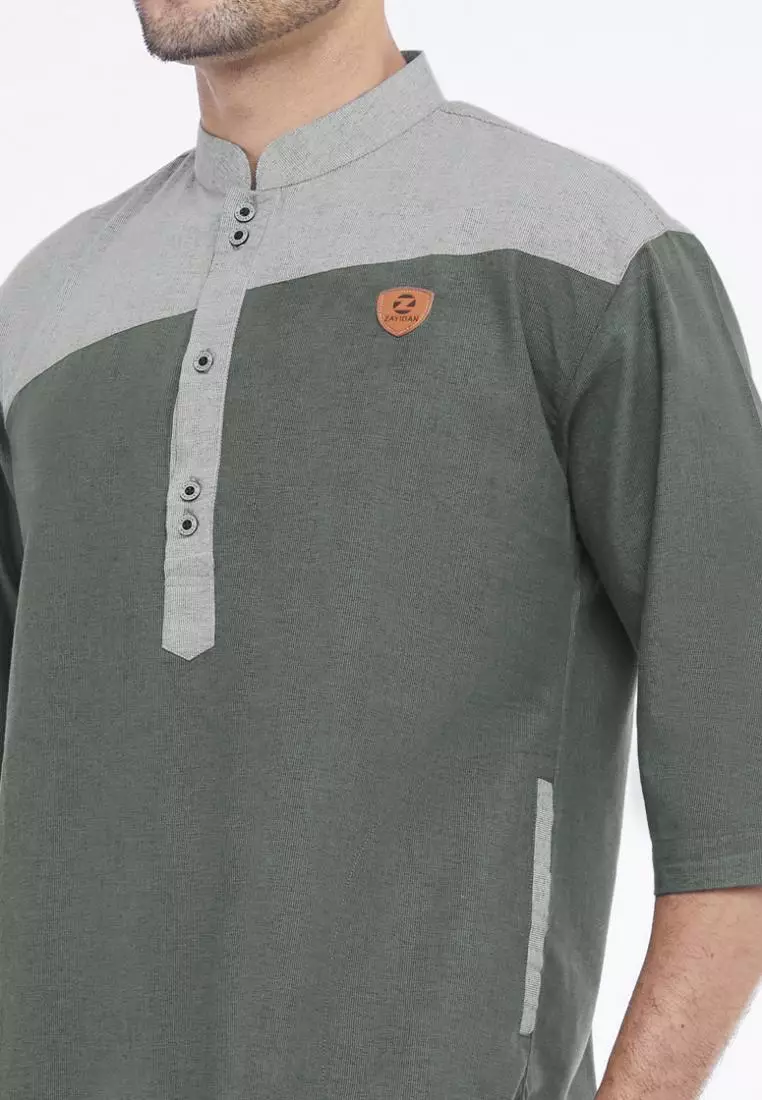 Zayidan Baju Koko Gamis Muslim Pria Mirza - Hijau