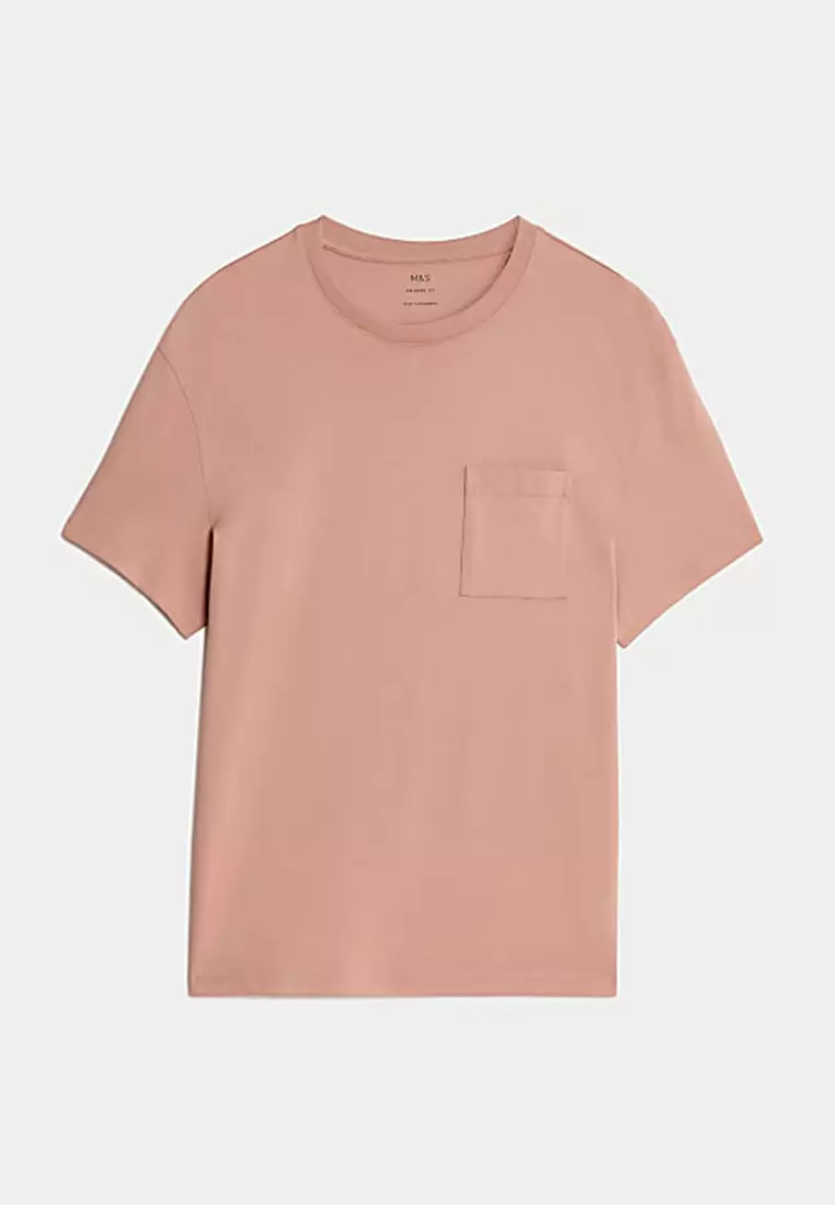 Pure Cotton Midweight Pocket T-shirt