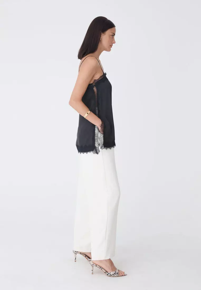 Cleo Lace Trim Satin Camisole