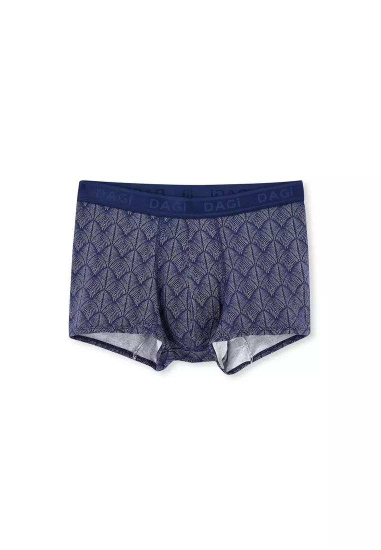 Buy DAGİ 2-Pack Navy Boxer, Geometric Print, Slim Fit, Short Leg ...