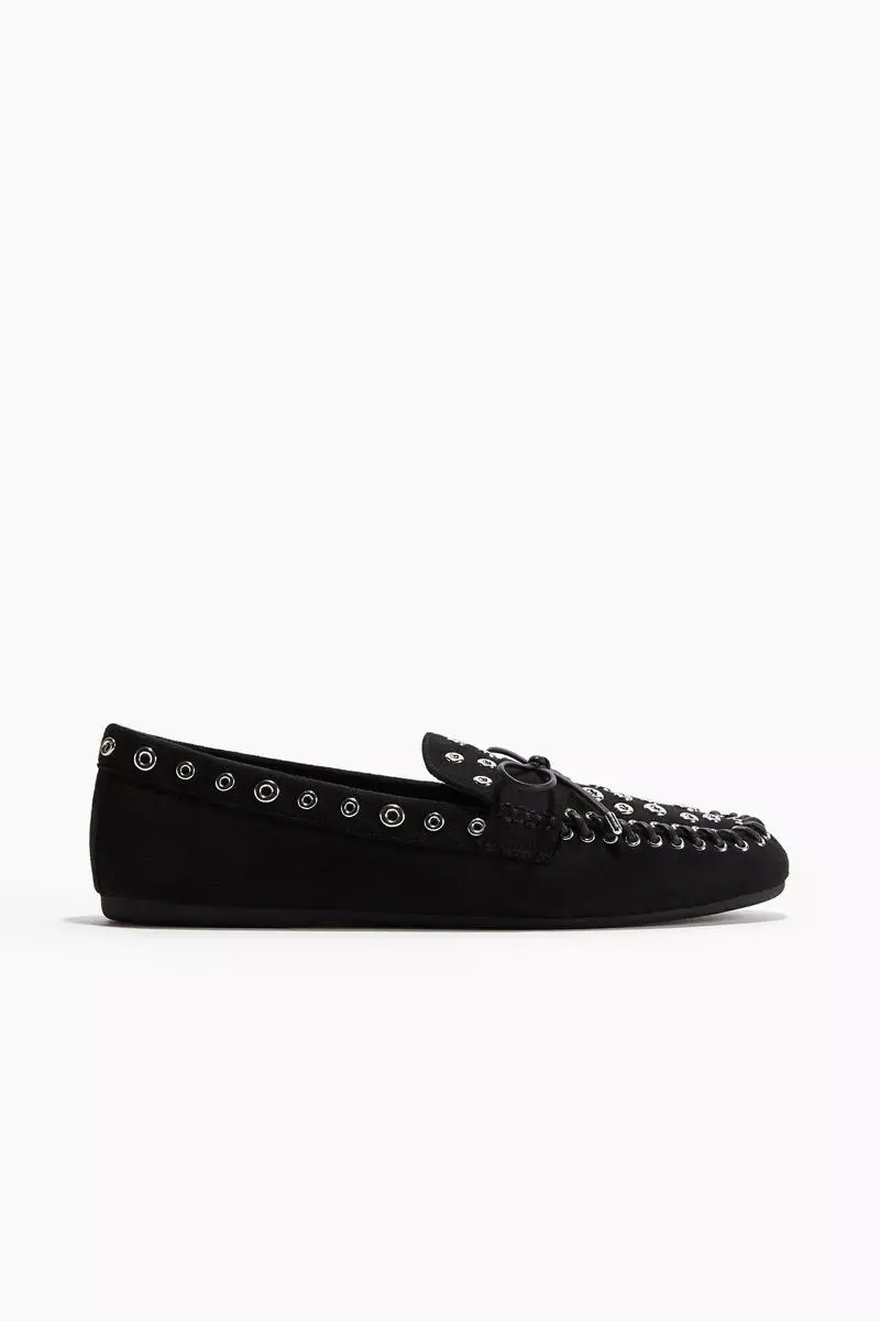 Eyelet-embellished loafers