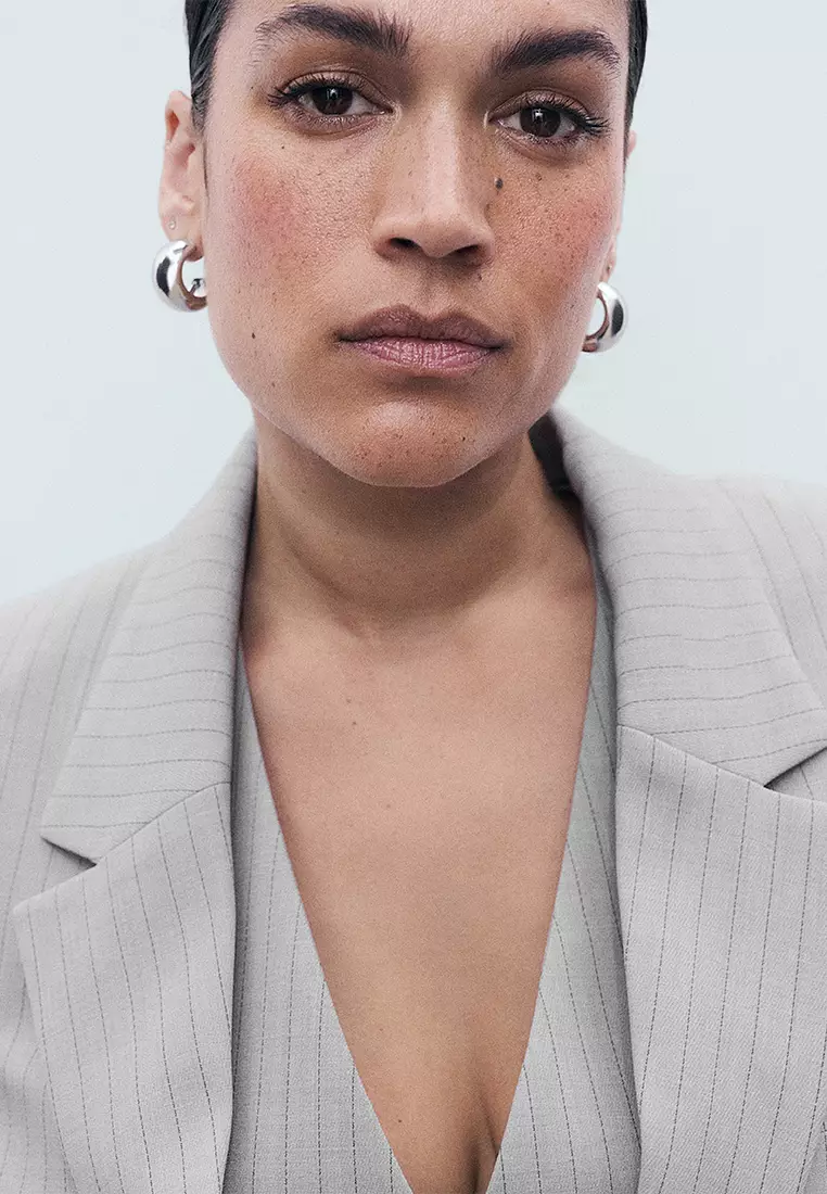 Pinstripe Suit Jacket