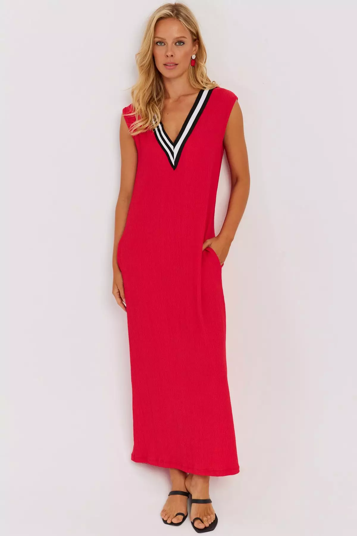 Chicago Elegant Halter Backless Sexy V Neck Maxi Dress